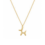 Gold Balloon Dog Pendant Necklace