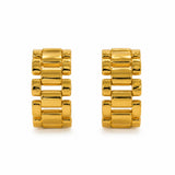 Watch-Link Gold Hoop Earrings