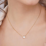 Salve Heart Solitaire Stone Pendant for Women