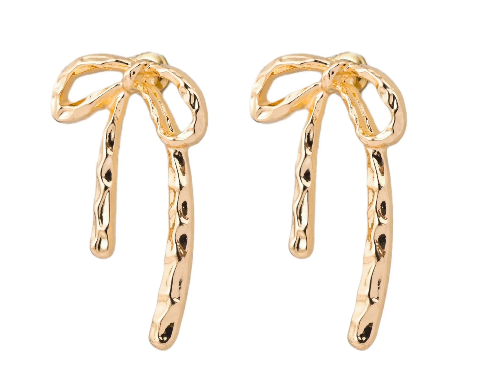 Salve Gold-Toned Bow Earrings - Salve