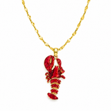 Statement Deep Red Lobster Pendant