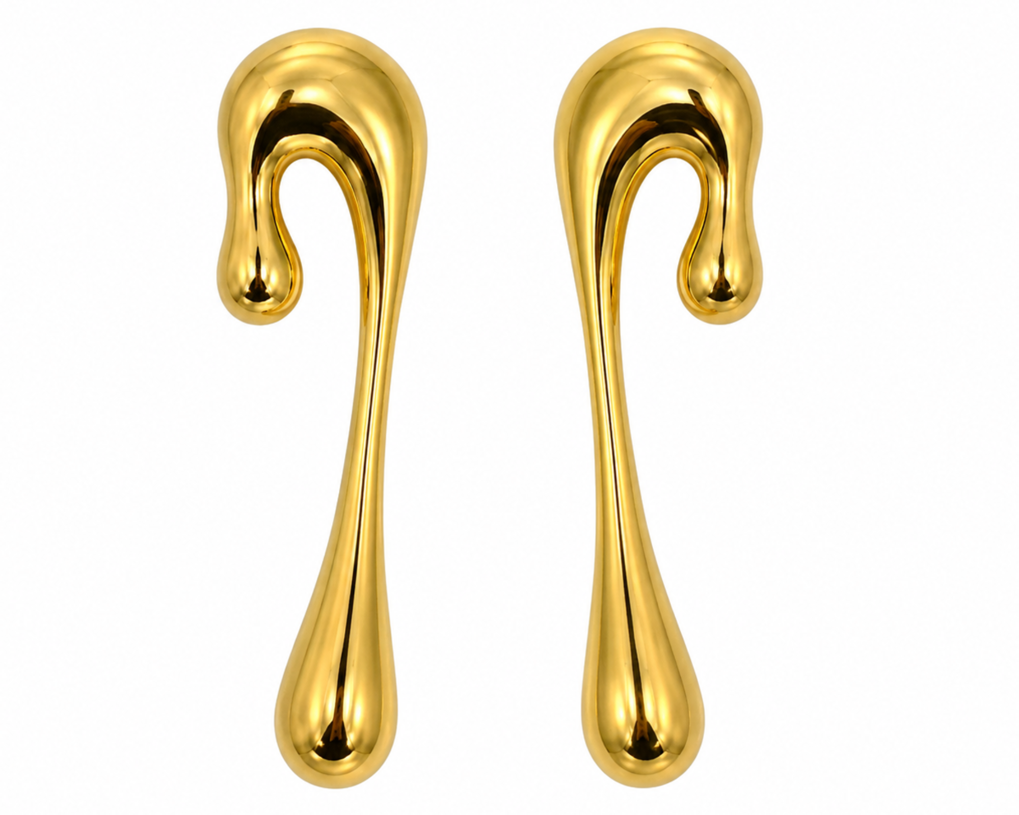 Salve Chic Abstract Drop Earrings featuring modern, colorful geometric design hanging from silver hooks.