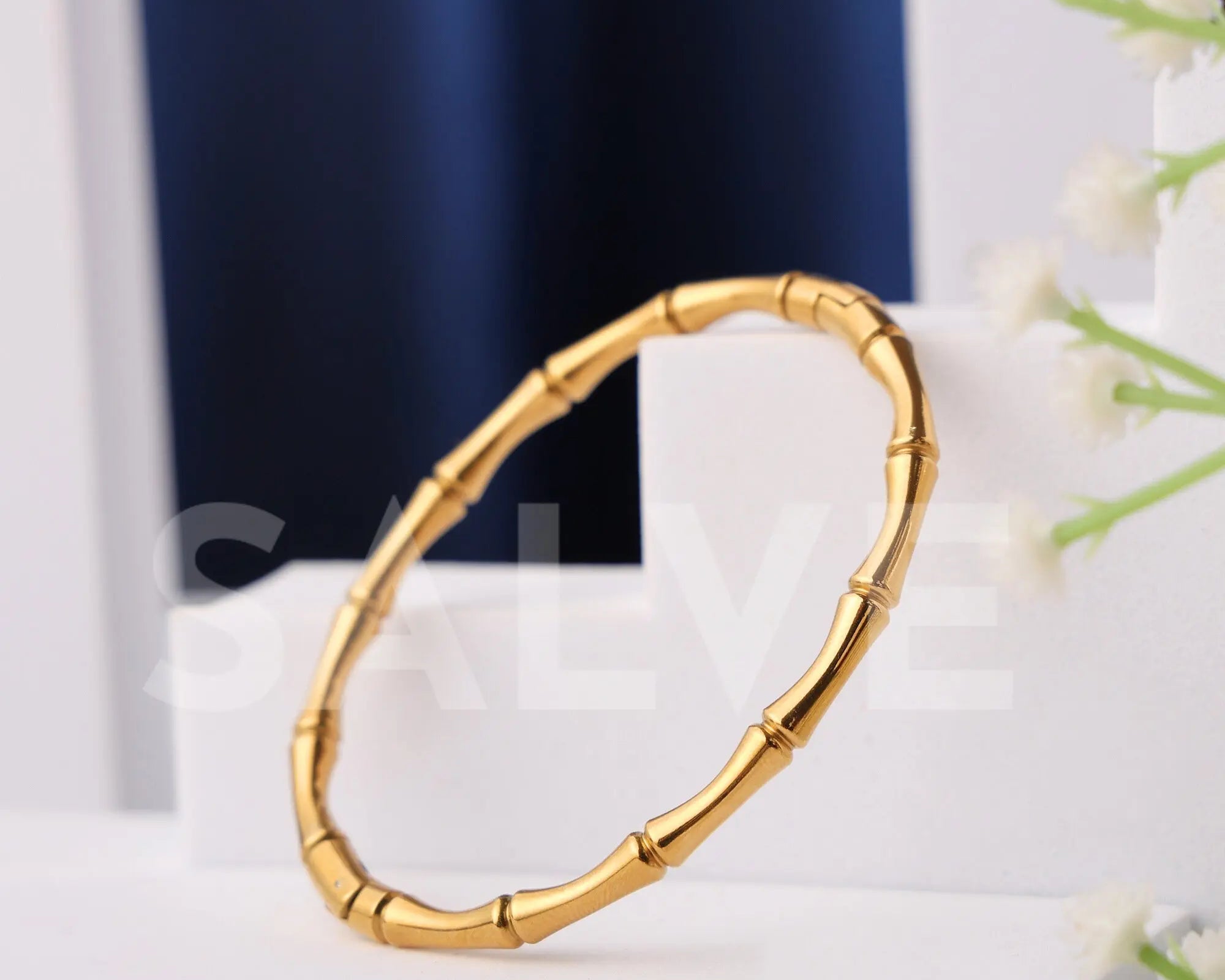Salve Bamboo Design Openable Bracelet - Salve