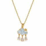 Pale Blue Raining Cloud Pendant
