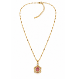 Baby Pink CZ Turtle Pendant