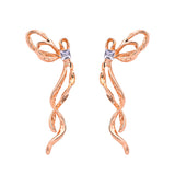 Salve Bow-Mance Rose Gold Earrings