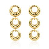 Triple Circle Drop Earrings