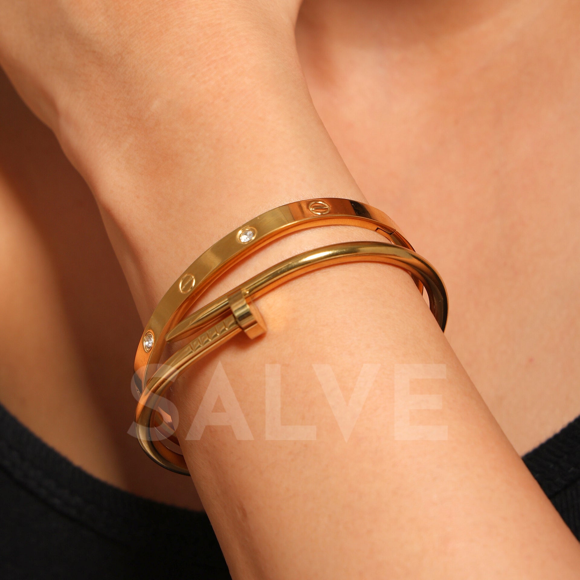 Salve Love Band Nail Bracelet Combo Set