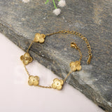 Salve Gold-Toned Clover Bracelet