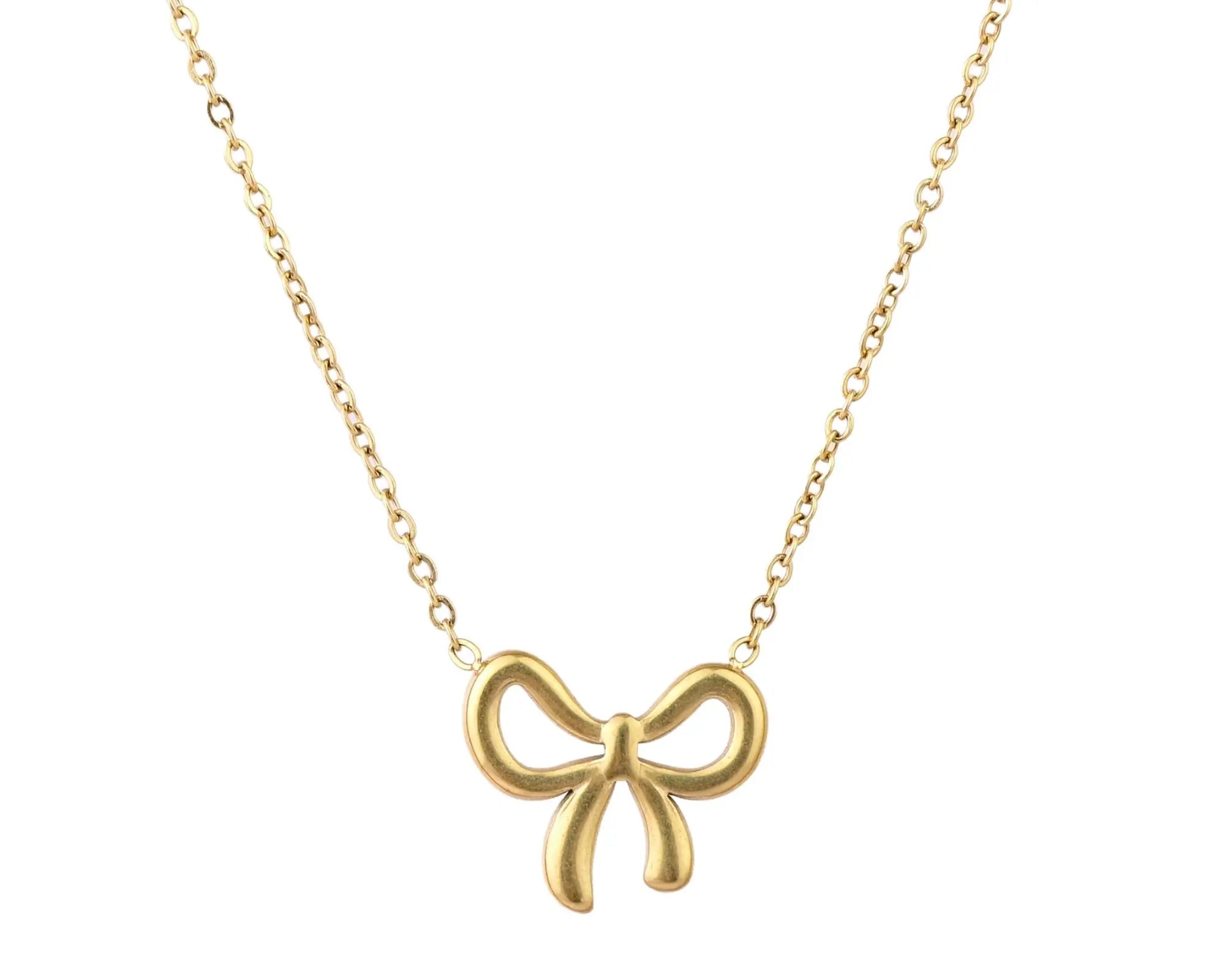 Salve Coquette Bow Pendant Necklace - Salve