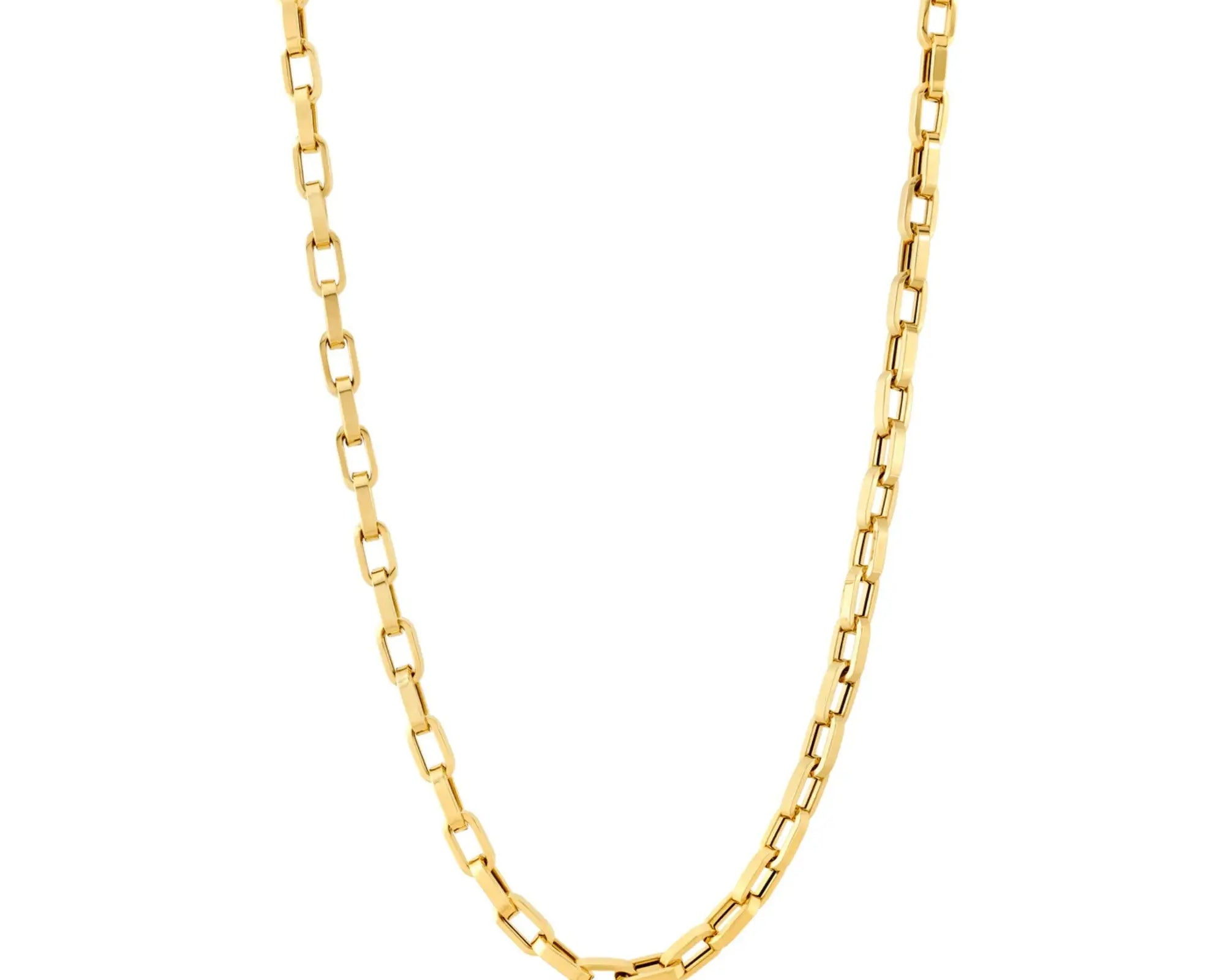 Salve Rectangle Box Chain Link Necklace - Salve
