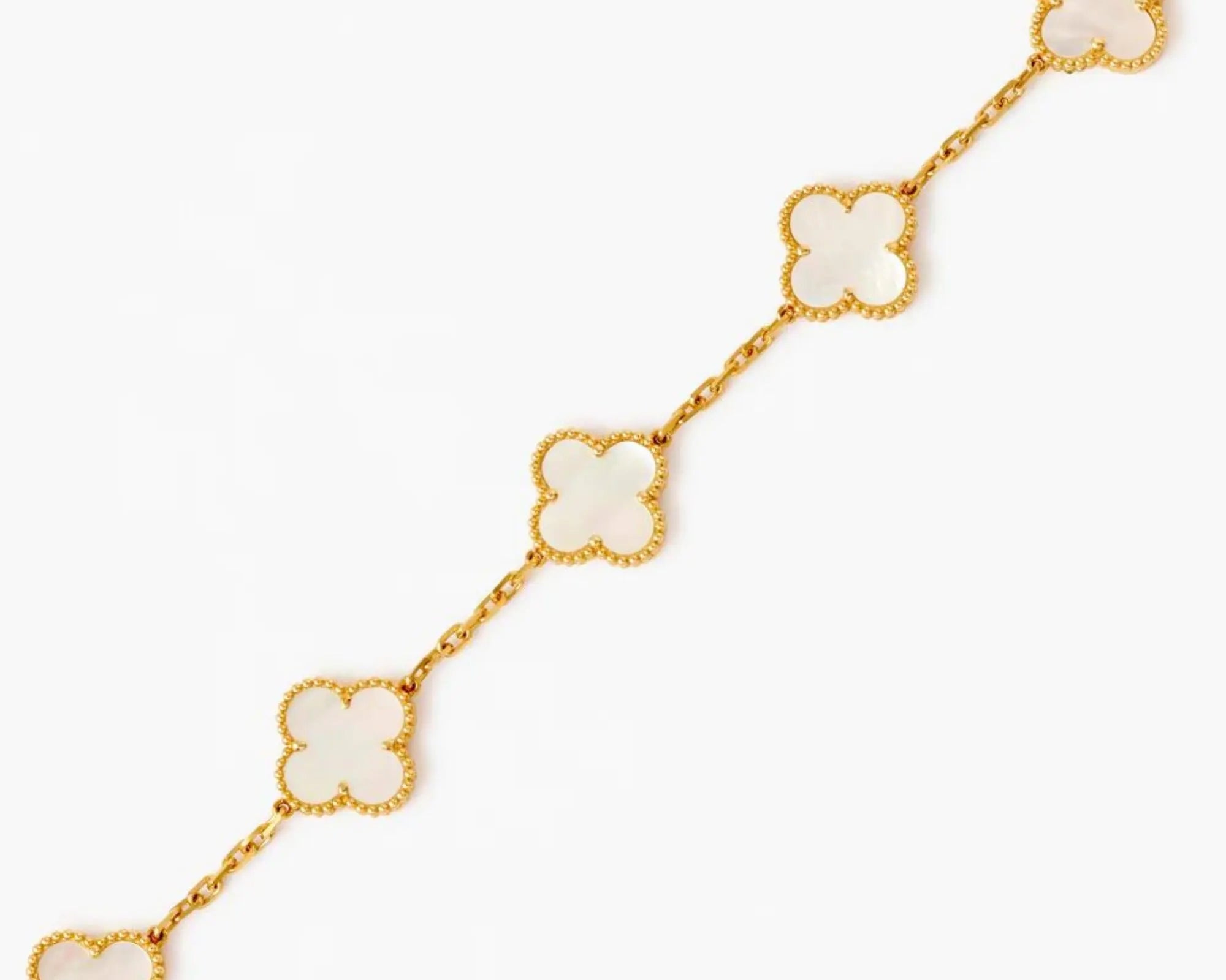 Salve White Clover Chain Bracelet for Women - Salve