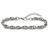 Men Silver Cross Link Bracelet