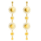 Celestial Gold Sun Drop Earrings
