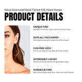 Salve Oversized Heart Shaped Hoop Earrings