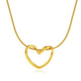 Salve Quirky Heart Gold-Toned Pendant Necklace