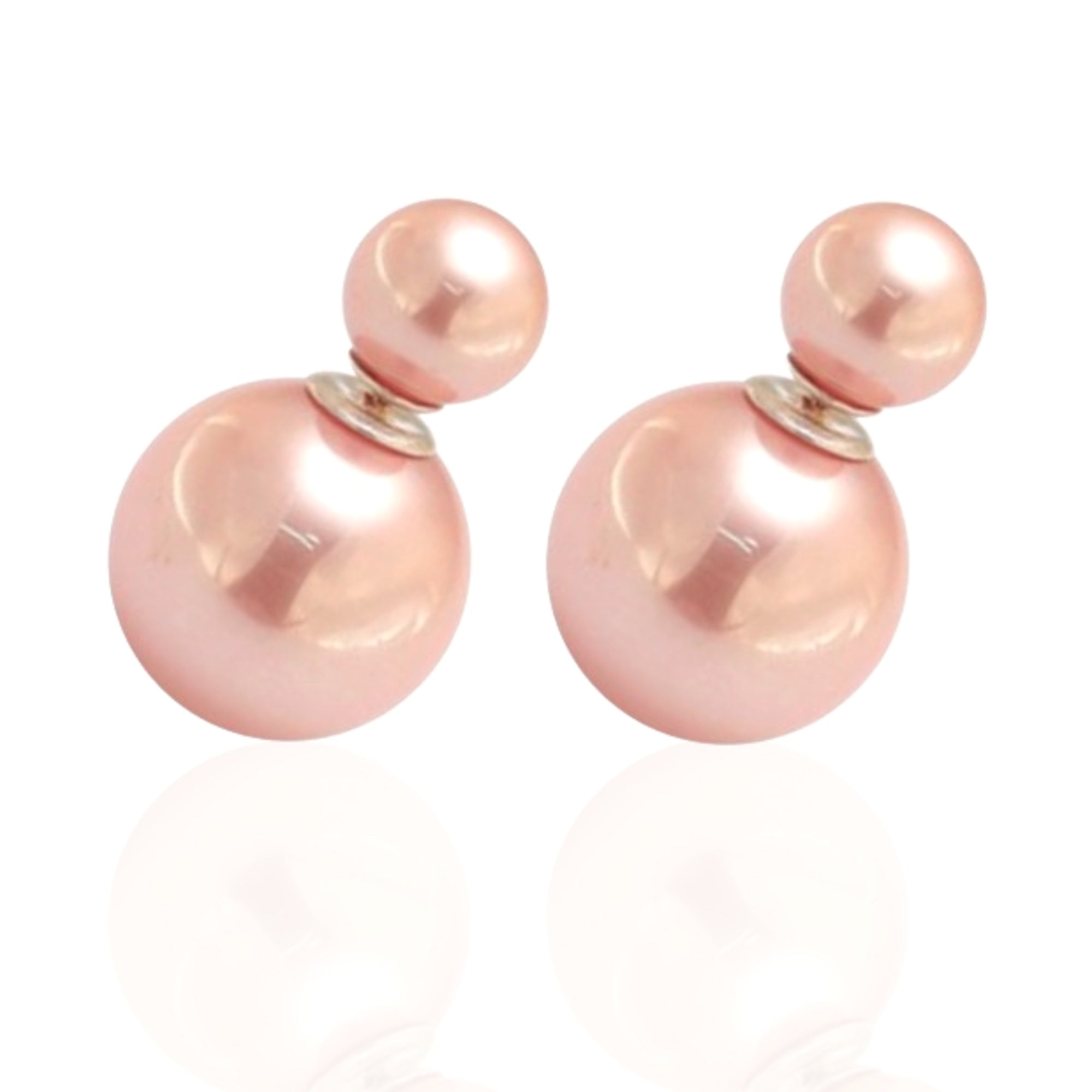 14k Rose Gold Pearl And Diamond Halo Stud Earrings #106958 - Seattle  Bellevue | Joseph Jewelry