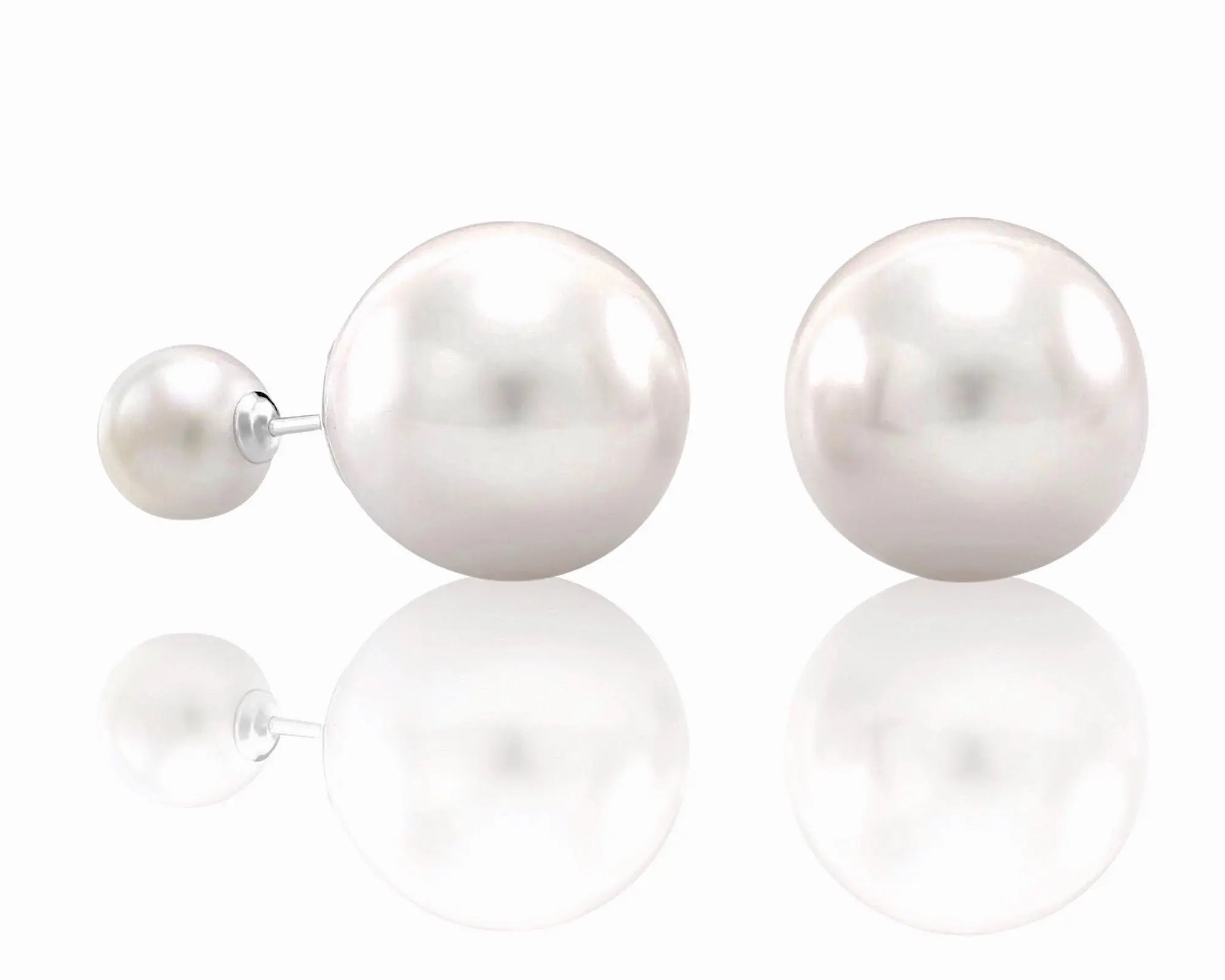Salve 2 in 1 Double Pearl Stud Jacket Earrings - Salve