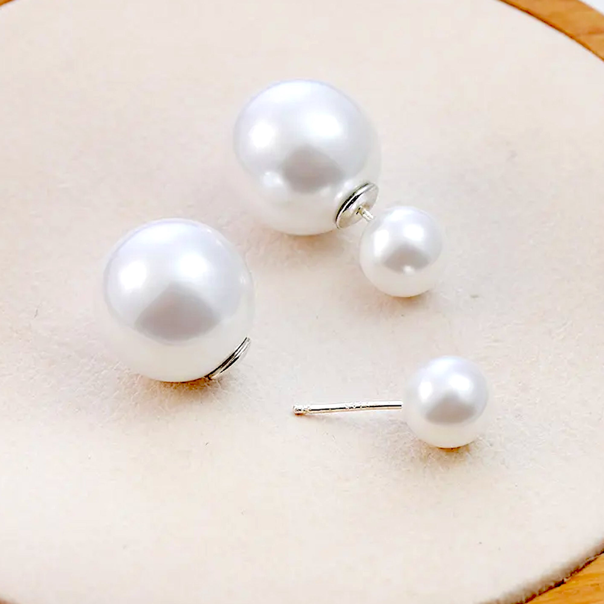 Pearl Drop Gold Earrings | Not Just Paris