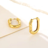 Salve Classy Square Minimal Small Gold Huggie Hoops