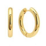 Salve Dainty Classic Round Gold Huggie Hoop Earrings