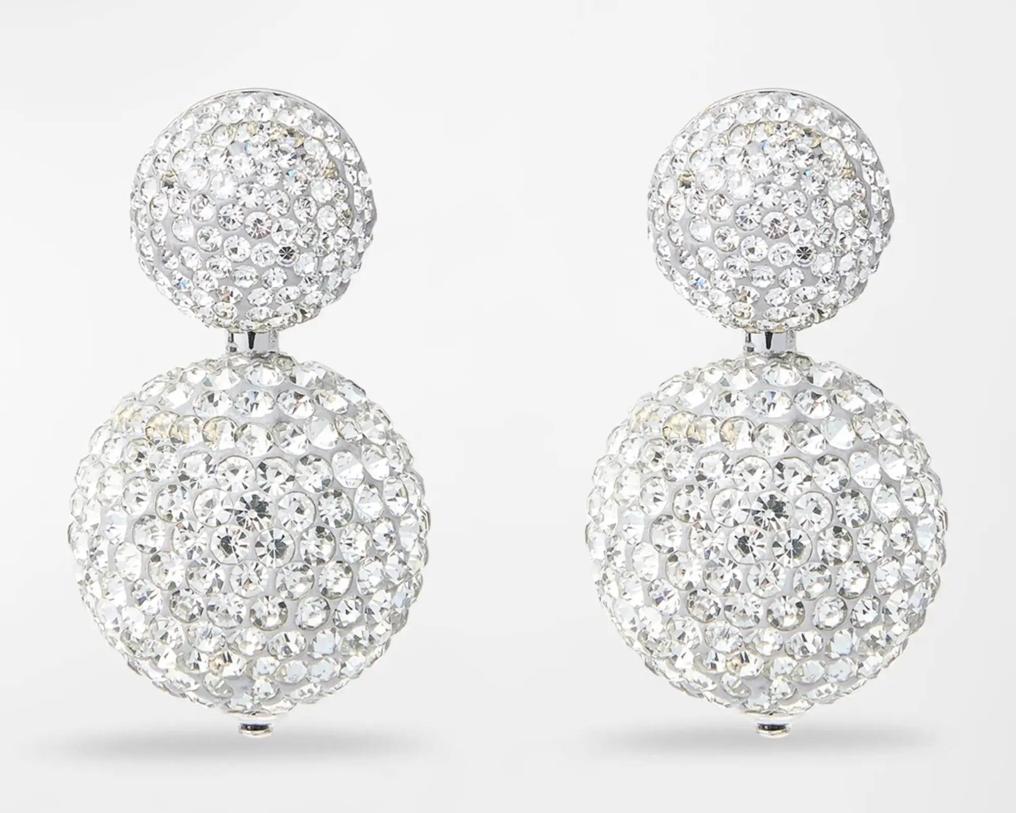 Salve 2 in 1 Double Pearl Disco Ball Stud Earrings - Salve