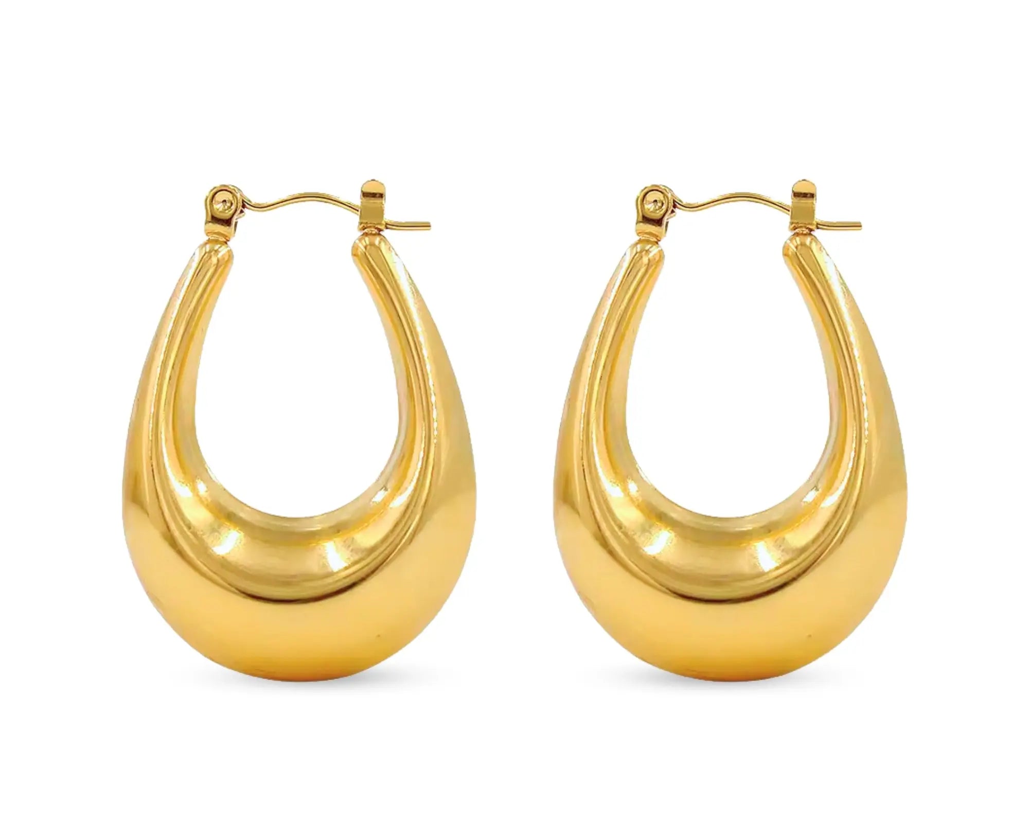 Salve Chunky Dome Hoop Earrings - Salve