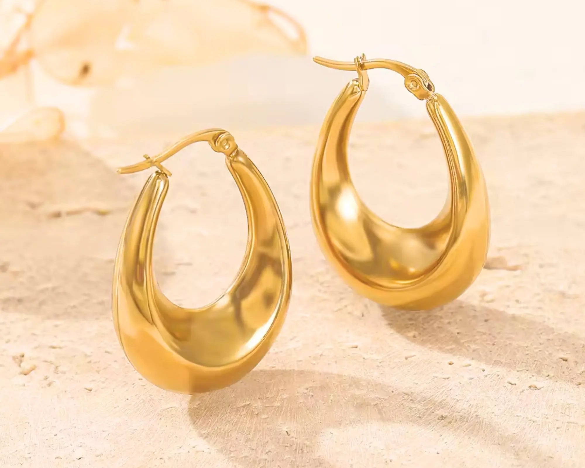Salve Chunky Dome Hoop Earrings - Salve