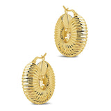 Salve Chunky Gold Coil Hoop Earrings