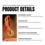 Salve Chunky Gold Coil Hoop Earrings