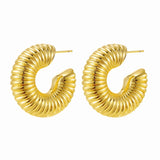 Salve Gold Coil Hoops for Women