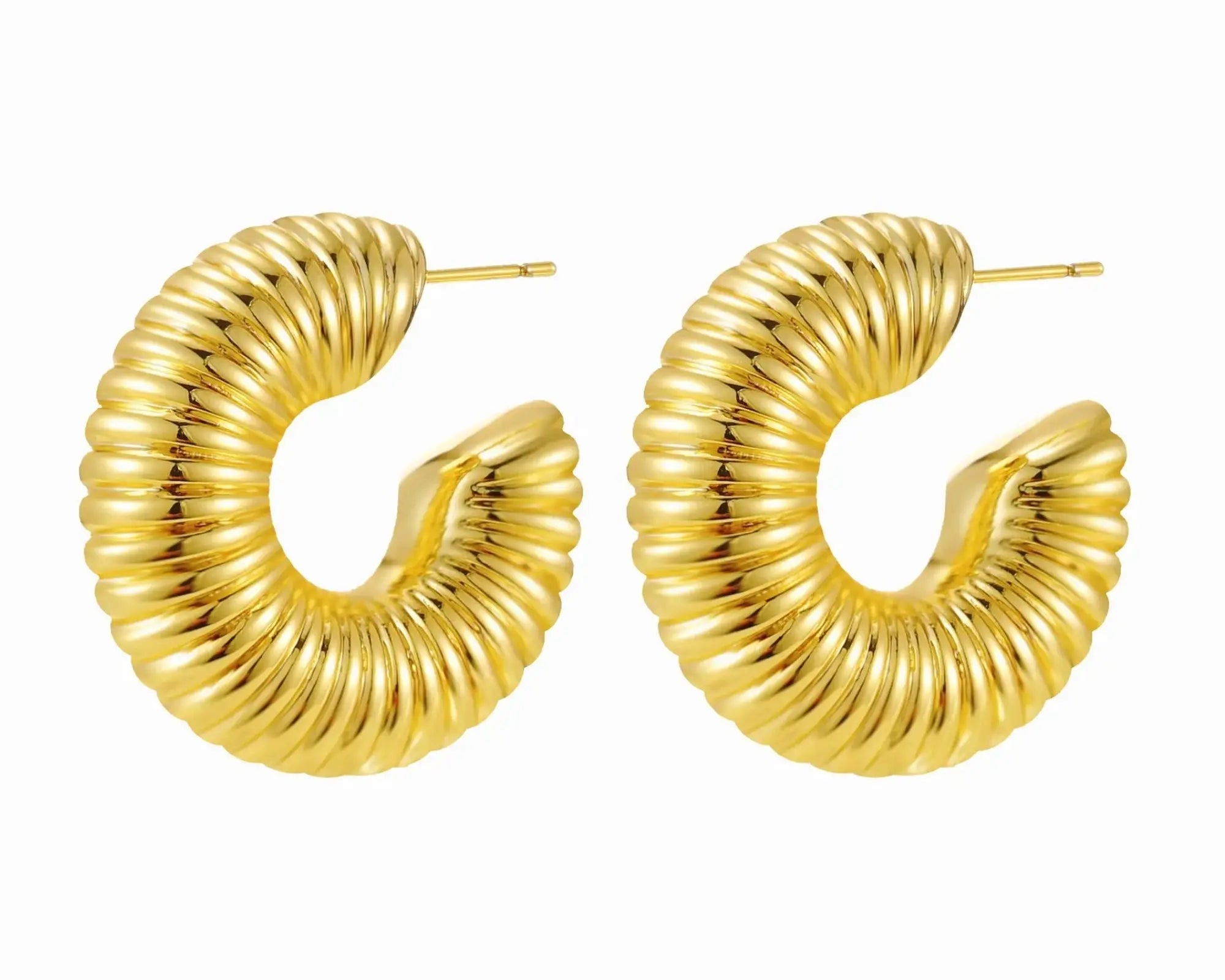 Salve Gold Coil Hoops for Women - Salve