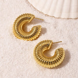 Salve Gold Coil Hoops for Women