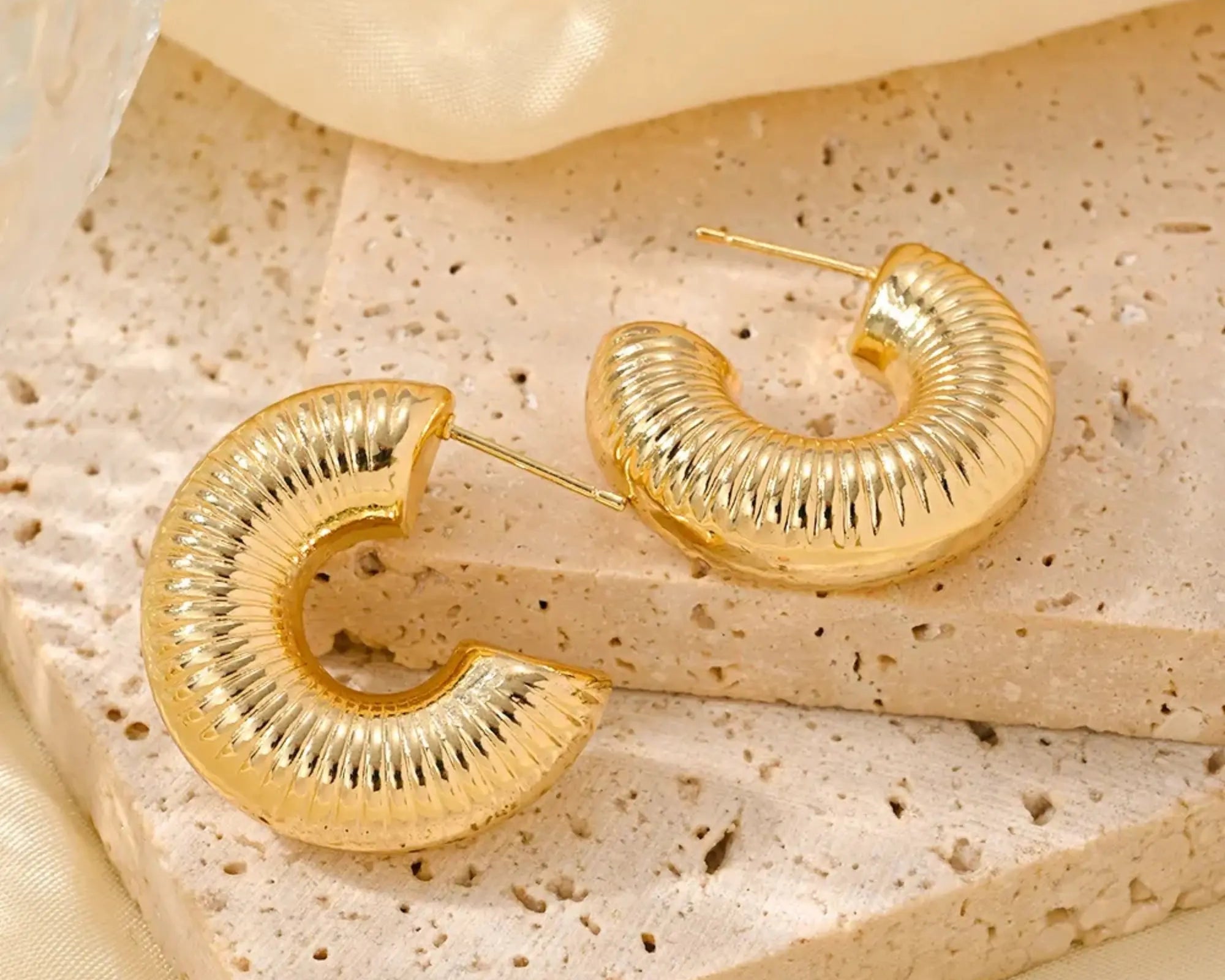 Salve Gold Coil Hoops for Women - Salve