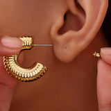 Salve Gold Coil Hoops for Women