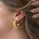 Salve Gold Coil Hoops for Women