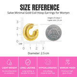 Salve Gold Coil Hoops for Women