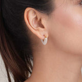 Salve Coquette Faux Pearl Heart Hoop Earrings