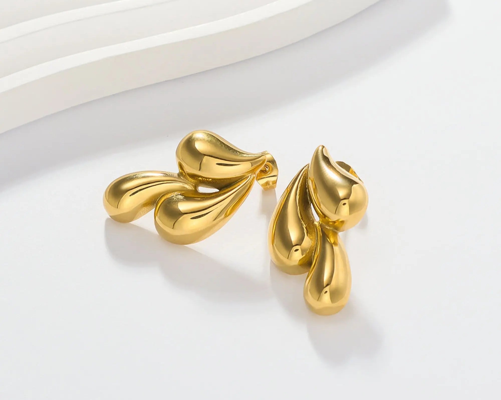 Salve Gold-Toned Teardrop Earrings - Salve