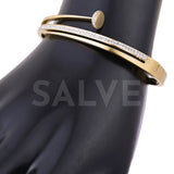 Salve Zirconia Studded Gold Nail Bracelet