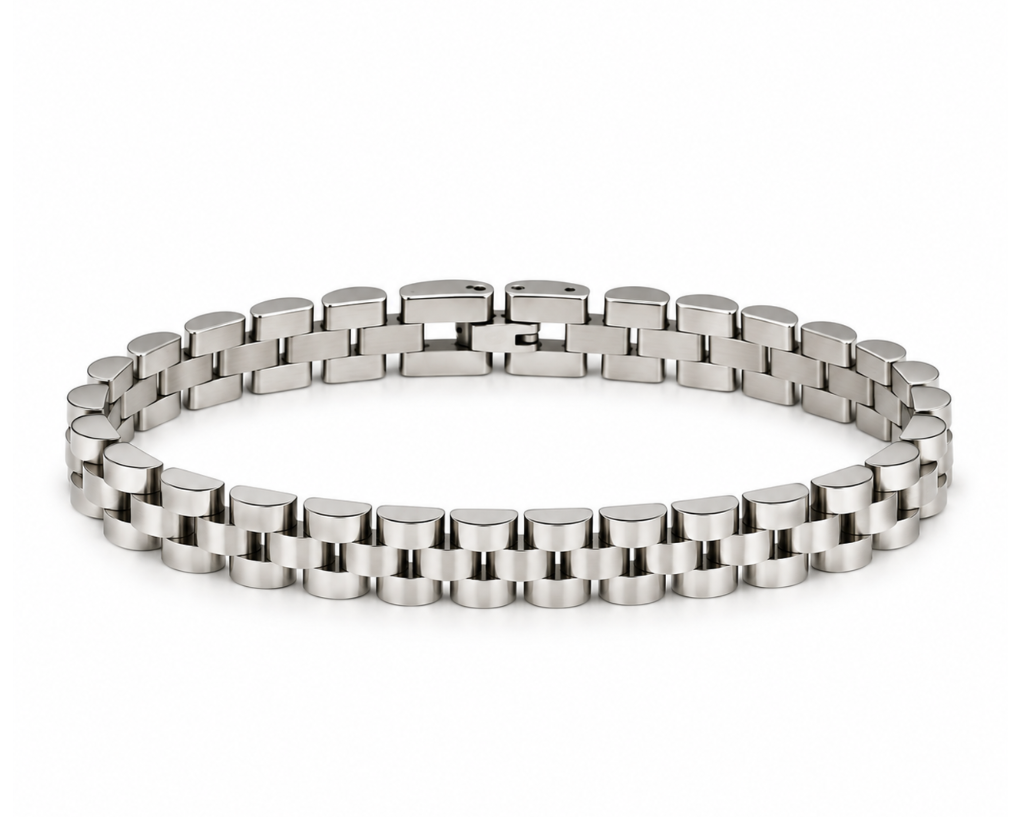 Salve 9MM men's watch link bracelet with stainless steel links, adjustable band, and sleek design for stylish men's accessories.