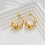 Salve Zirconia Studded Contemporary Earrings