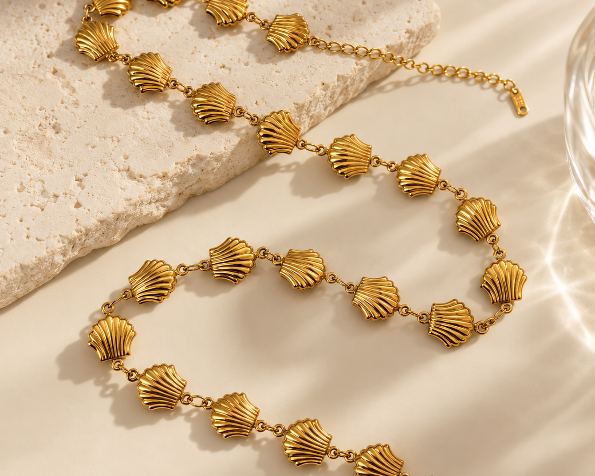 Gold-Toned Seashell Beach Necklace