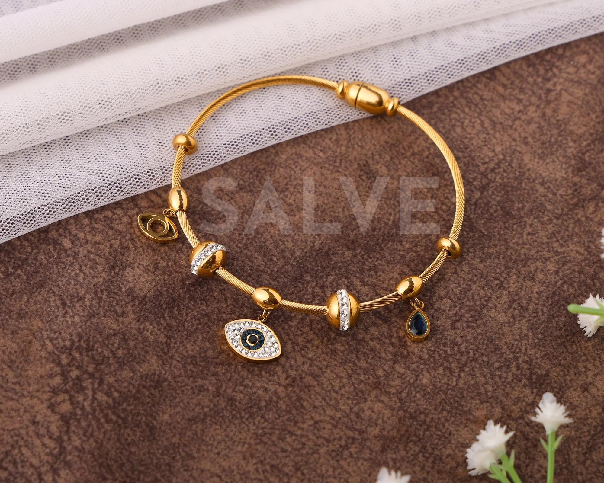 Salve Evil Eye Charm Magnetic Bracelet - Salve