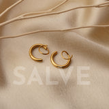 Salve 18K Gold Plated Faux Double Piercing Hoops