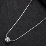 Salve Solitaire Stone Pendant Necklace for Women with a polished gemstone on a delicate chain, elegant jewelry accessory.