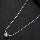 Salve Solitaire Stone Pendant Necklace for Women with a polished gemstone on a delicate chain, elegant jewelry accessory.