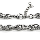 Men Silver Cross Link Bracelet