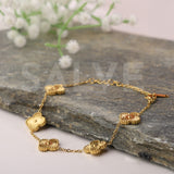 Salve Gold-Toned Clover Bracelet