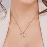 Salve Pink Butterfly Pendant for Women
